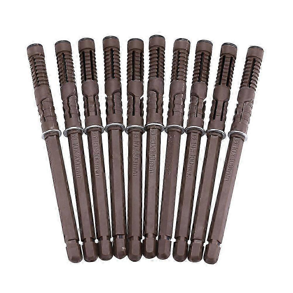 10Pcs Concealed Shelf Support Holders Screw Mounted Installation Iron Brackets(10*100mm)