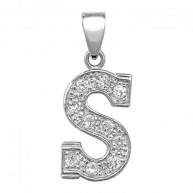 Acotis Silver Pendant Initial with Zirconia Detail G6125/S