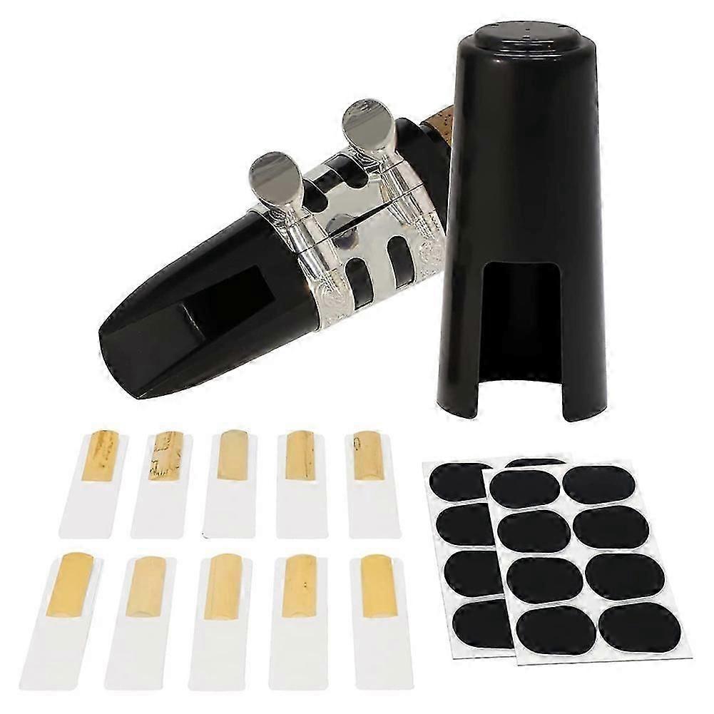 29 τεμ Clarinet Mouthpiece Kit περιλαμβάνει Ligature, μαξιλάρια επιστομίου, καλάμια κλαρινέτου 2.5 και μαύρο πλαστικό καπάκι js
