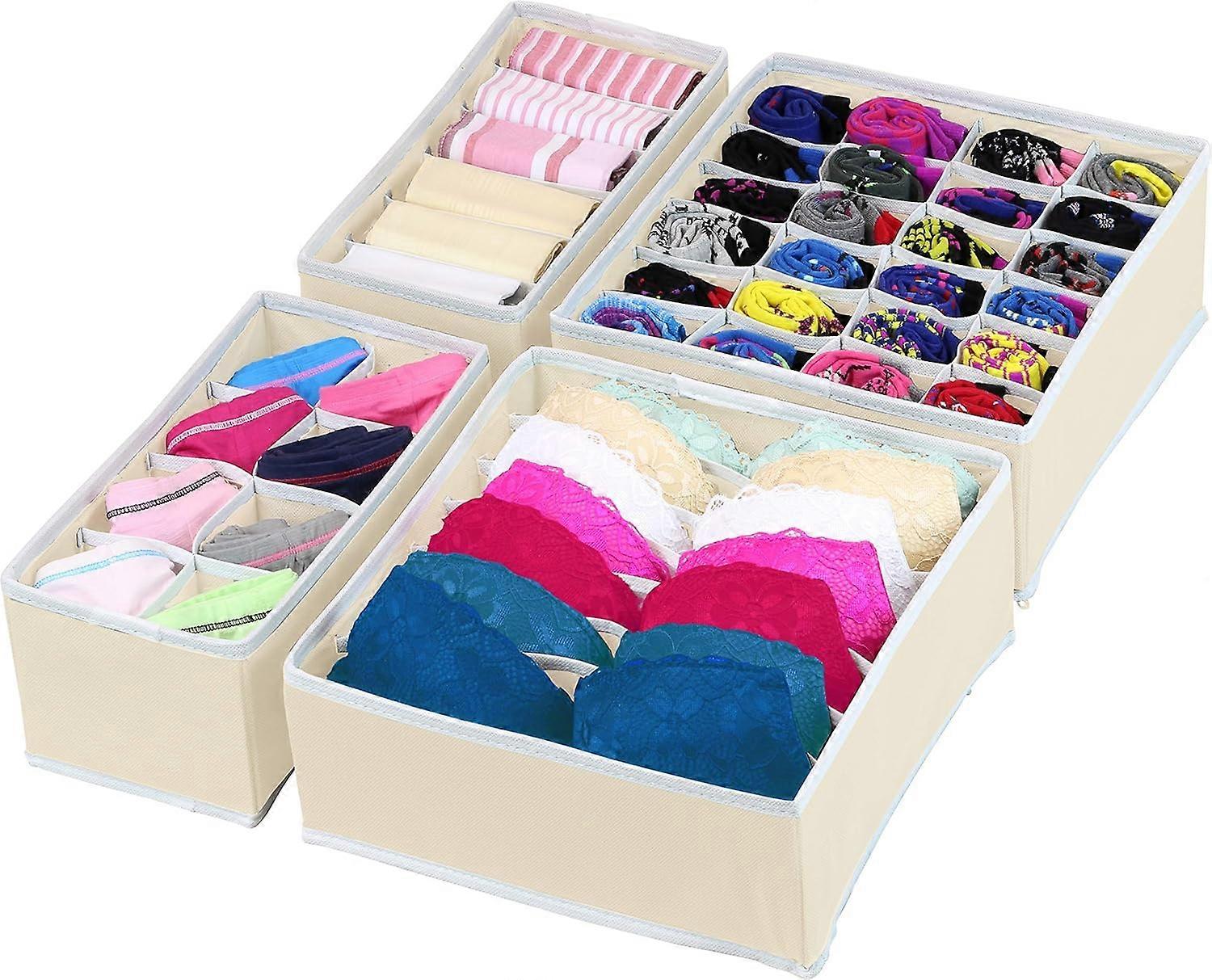 Foldable Drawer Organizer Non-Woven Space-Saving Closet Storage