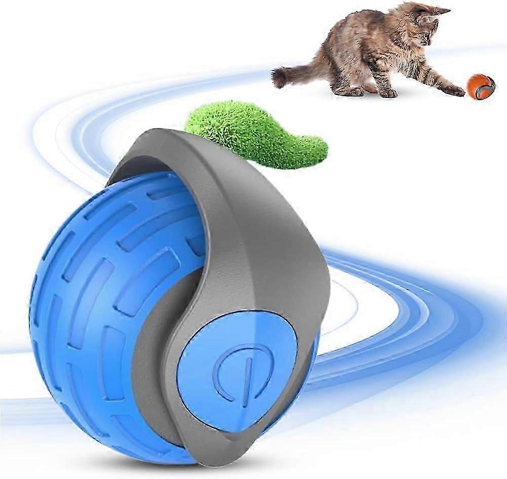 Interactive Cat Toys Ball for Indoor Cats, Two Speed Adjustment Smart Interactive Cat Toy Ball, Automatic Moving Cat Toy Ball with Tail