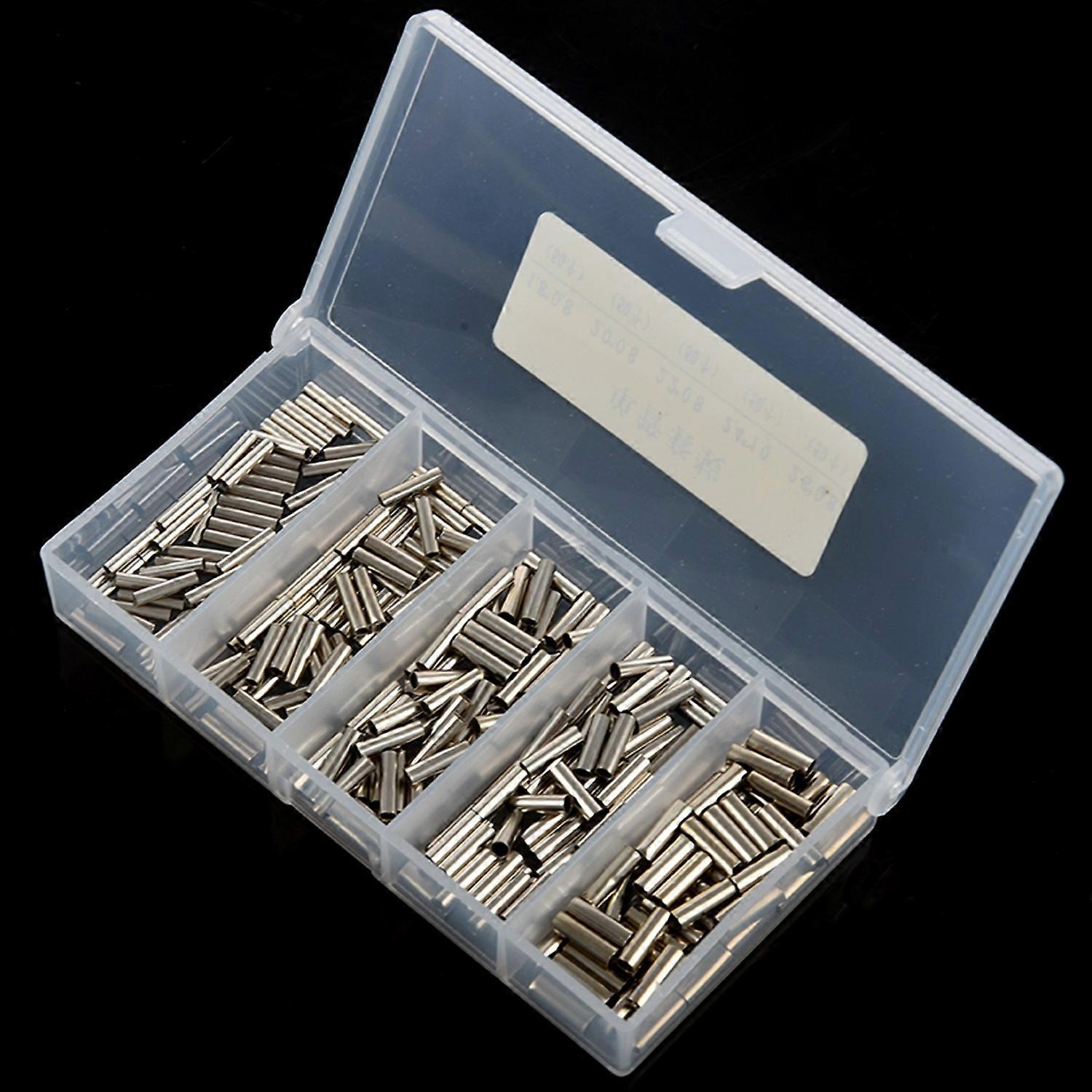 250Pcs/Set Single Barrel Crimping Sleeve Fishing Line Wire Leader