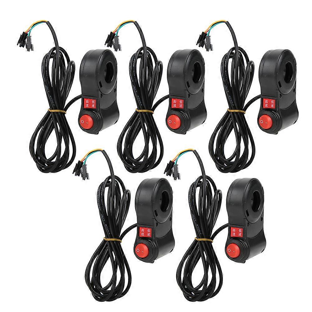 5PCS Automatic Identification High Low Speed Electric Bike Voltage Display Handlebar Switch Accessory