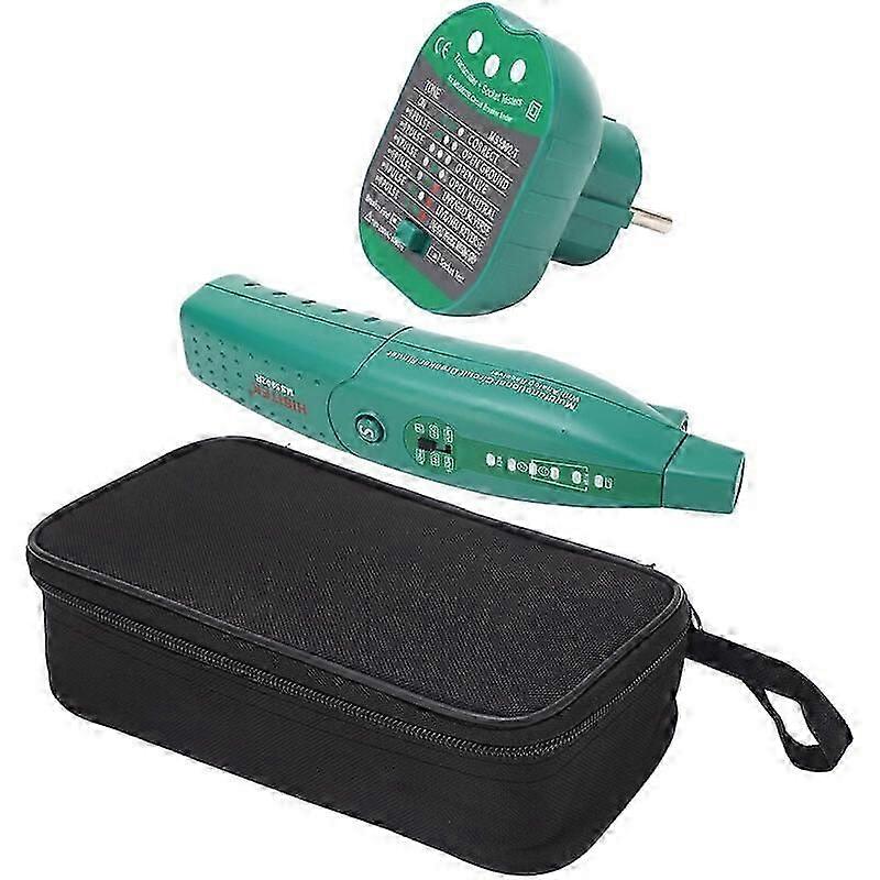 HISITEK MS5902 automatisk effektbryter sikringsdetektor, effektbryter detektor, socket tester, EU-plugg 110-250V