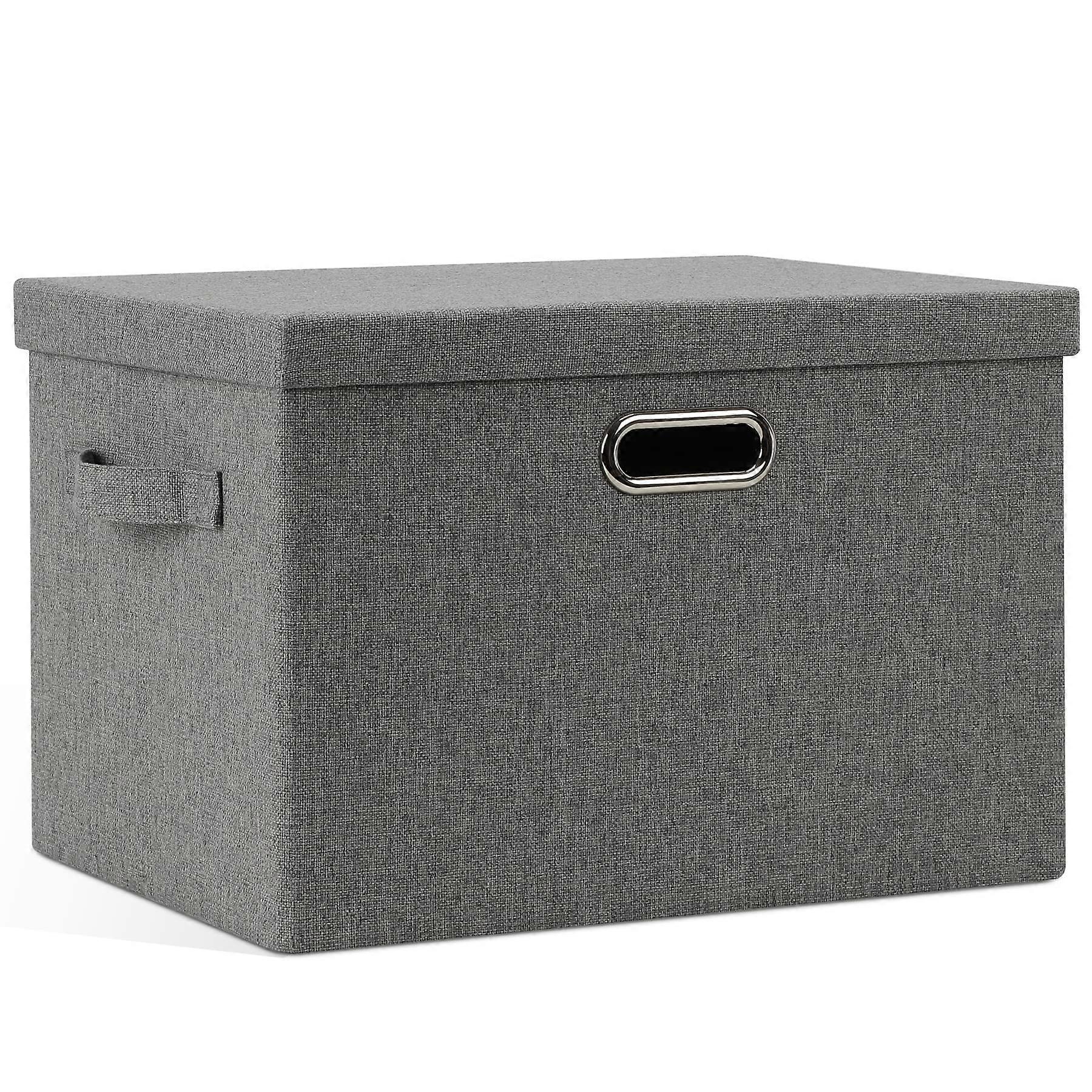 36-Quart Storage Bin Large Grey Heavy-Duty For Closet Organization 17-Inch 1-Pack