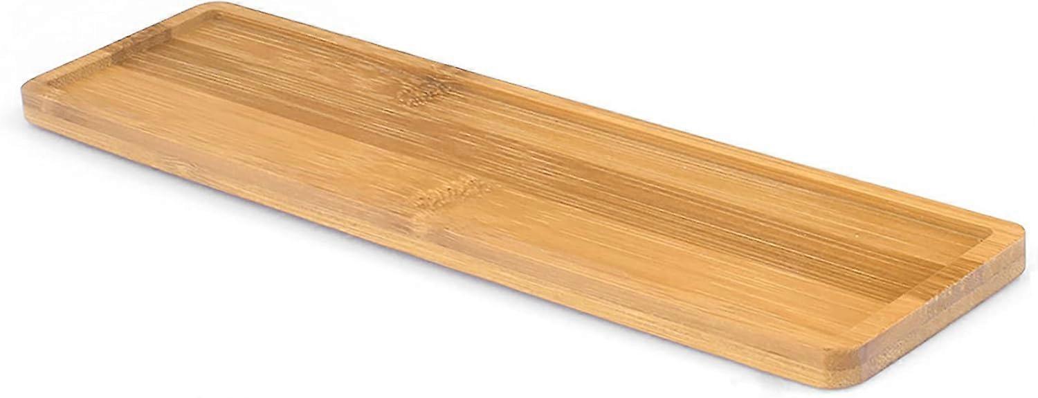 Bamboo Rectangular Tray, Raised Edge Design