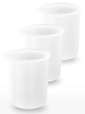 3 PCS 100 ml Silicone Measuring Cups for Resin Non-stick Mixing Cups Glue Tools, Precise Scale