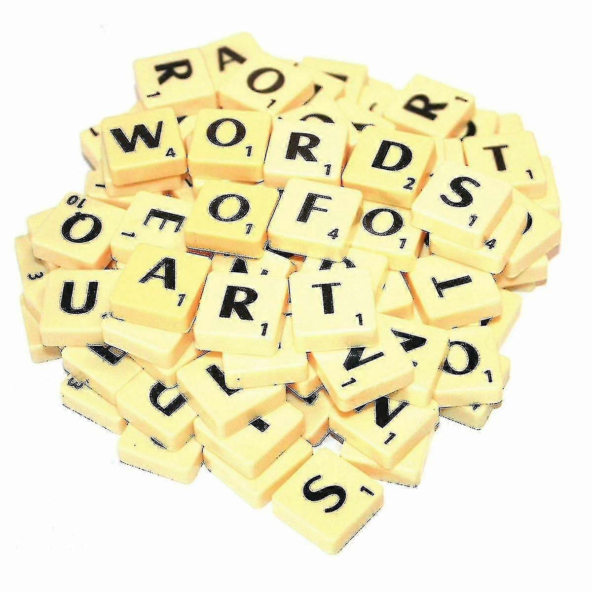 A-z Plastic Scrabble Tiles Alphabets Letters With Score Numbers