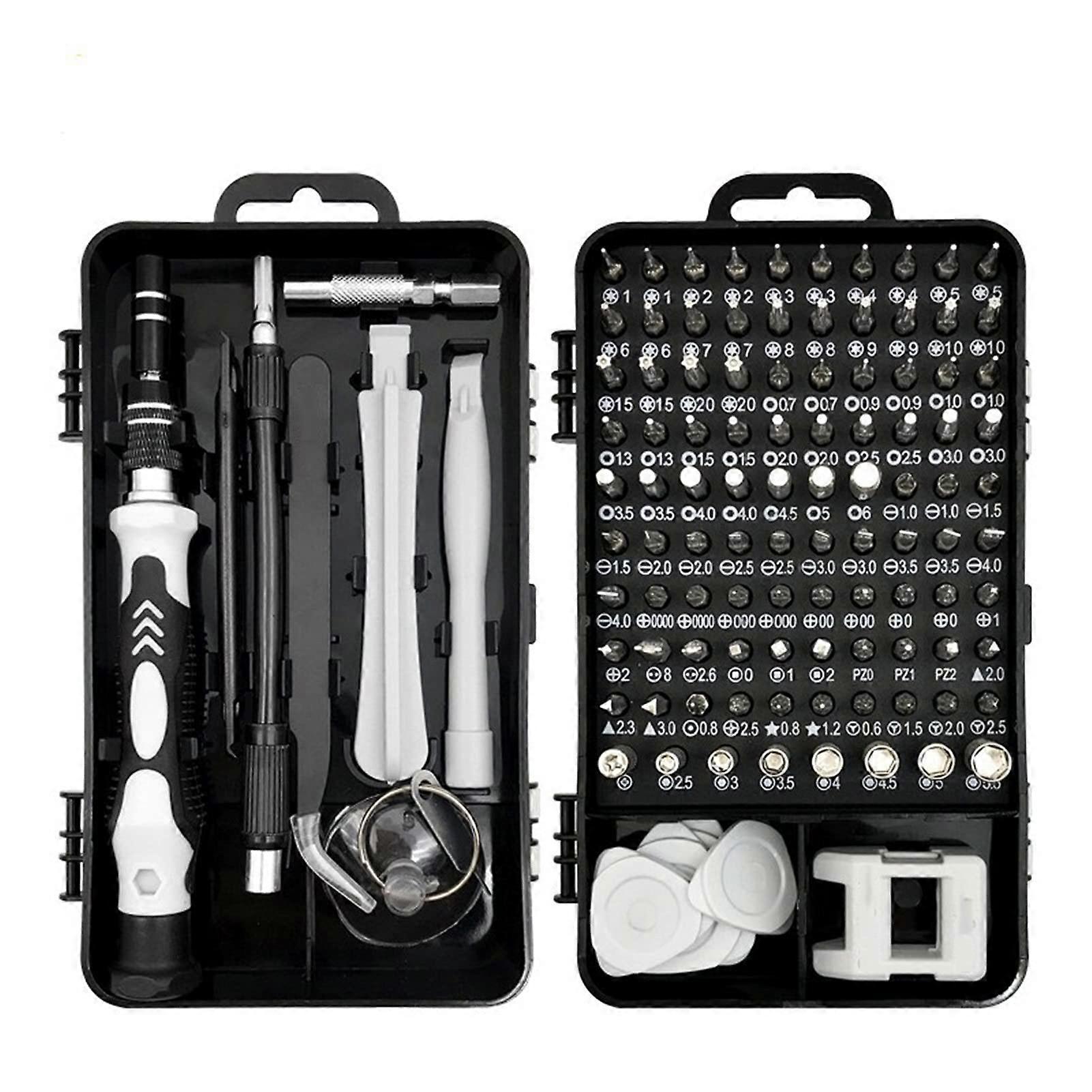Hand Tool Set Kit Precision Screwdriver for Mobile Phone Repair, Includes Magnetic Tips and Durable Handle, 15-Piece Set