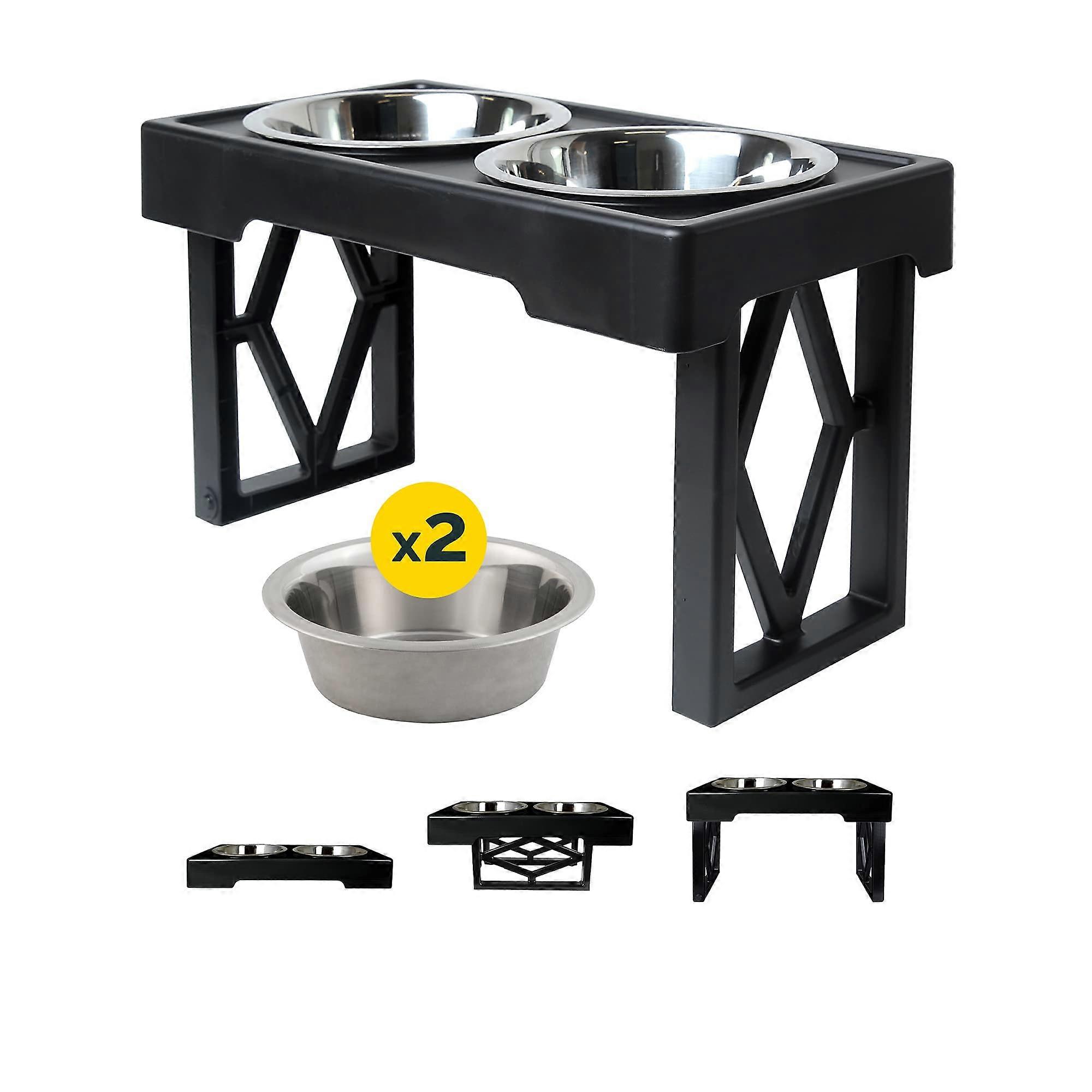 Designer Diner Pcs Adjustable Raising Dog Bowls For Large Medium Small Dogs Three Heights