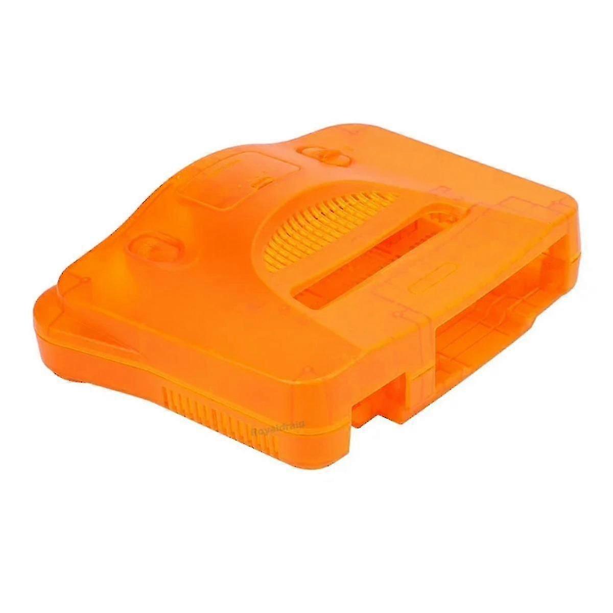 Carrying Storage Case for N64,Translucent Retro Video Game Console Case Replacement Translucent Ora