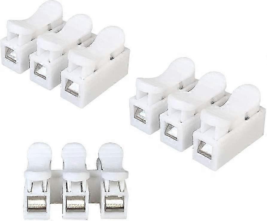 80 Pcs CH3 Electrical Spring Connectors, Secure Cable Clamp Terminal Blocks