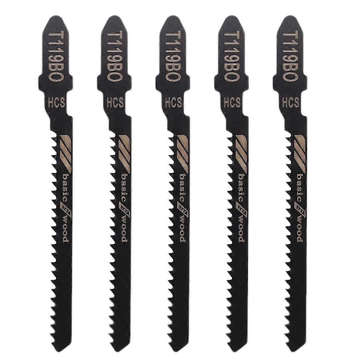 20-Piece T119BO 12 TPI Assorted T-Shank Scrolling Jig Saw Blades Set for Precision Cutting Wood