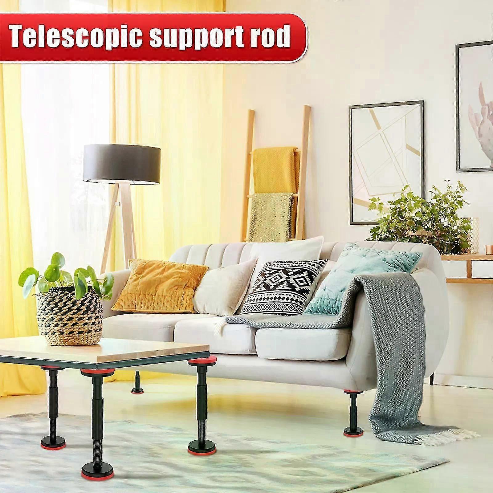 2Pcs Telescopic Support Rod Nylon Cabinet Adjustable Support Pole 200kg Weight Capacity Cabinet Lifting Bracket for Cabinet Sofa