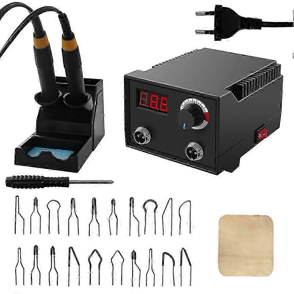 Pyrography Machine Adjustable Temperature Wood Burning Pirograbador Professional with 20 Heating Wire Pen Tips Gourd Crafts Tool