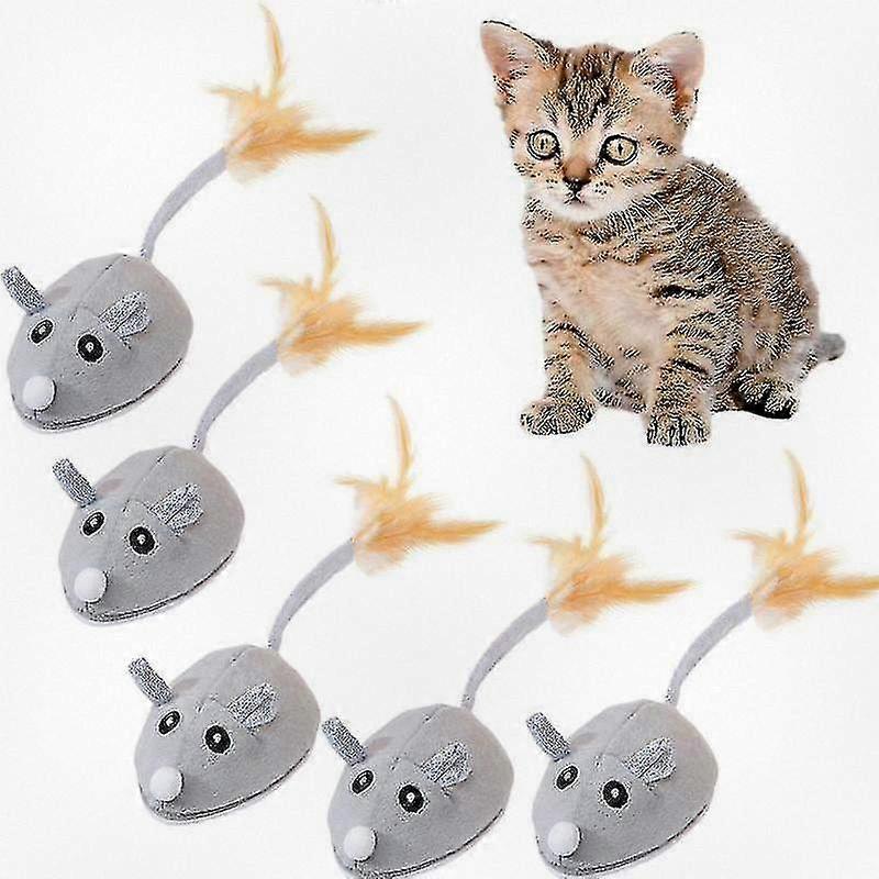 Interactive Plush Mouse Toy for Cats, Fun Teasing Play for Pets, Realistic Simulation Design