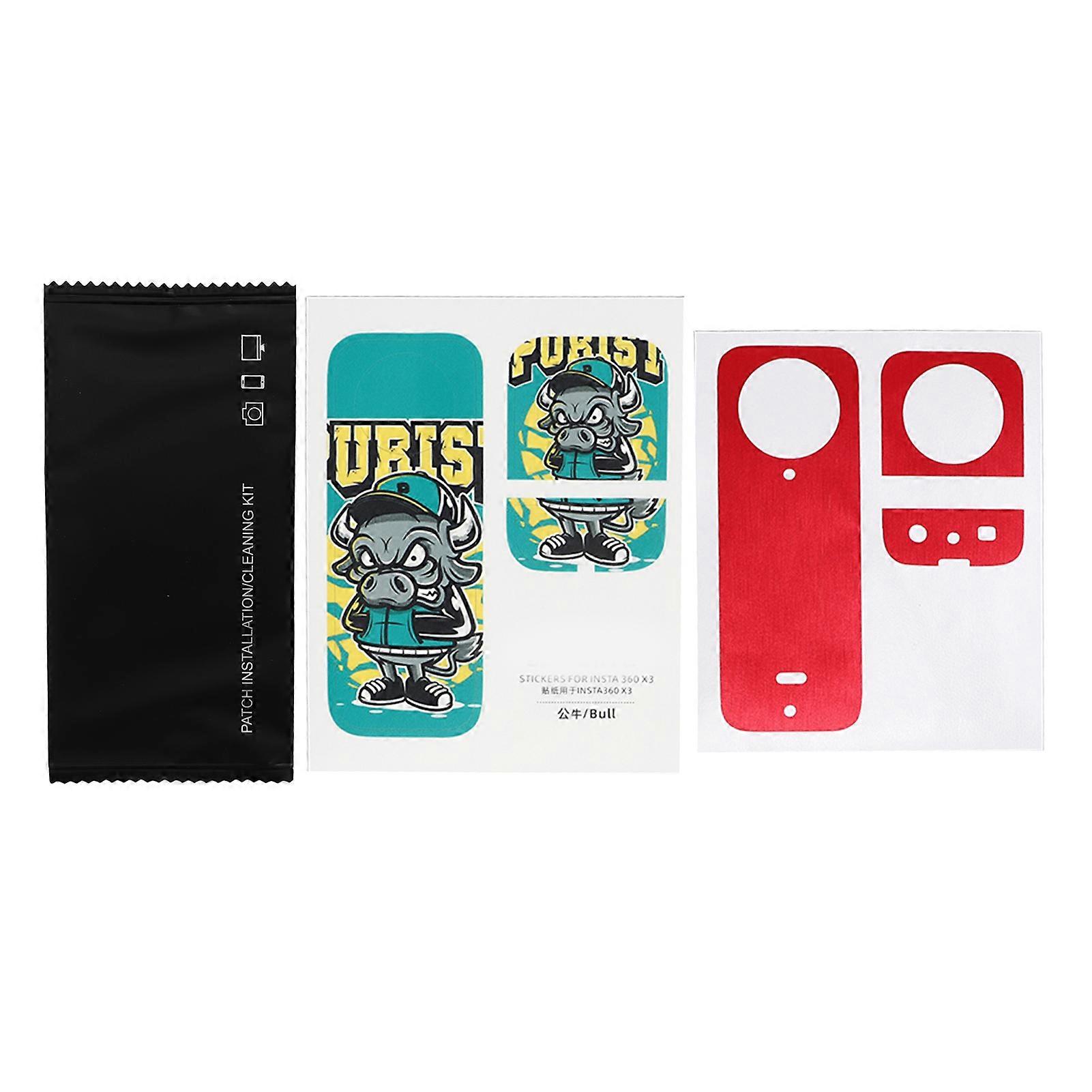Cartoon Pattern PVC Stickers for Insta360 X3 - Easy, Precise, Removable Fit