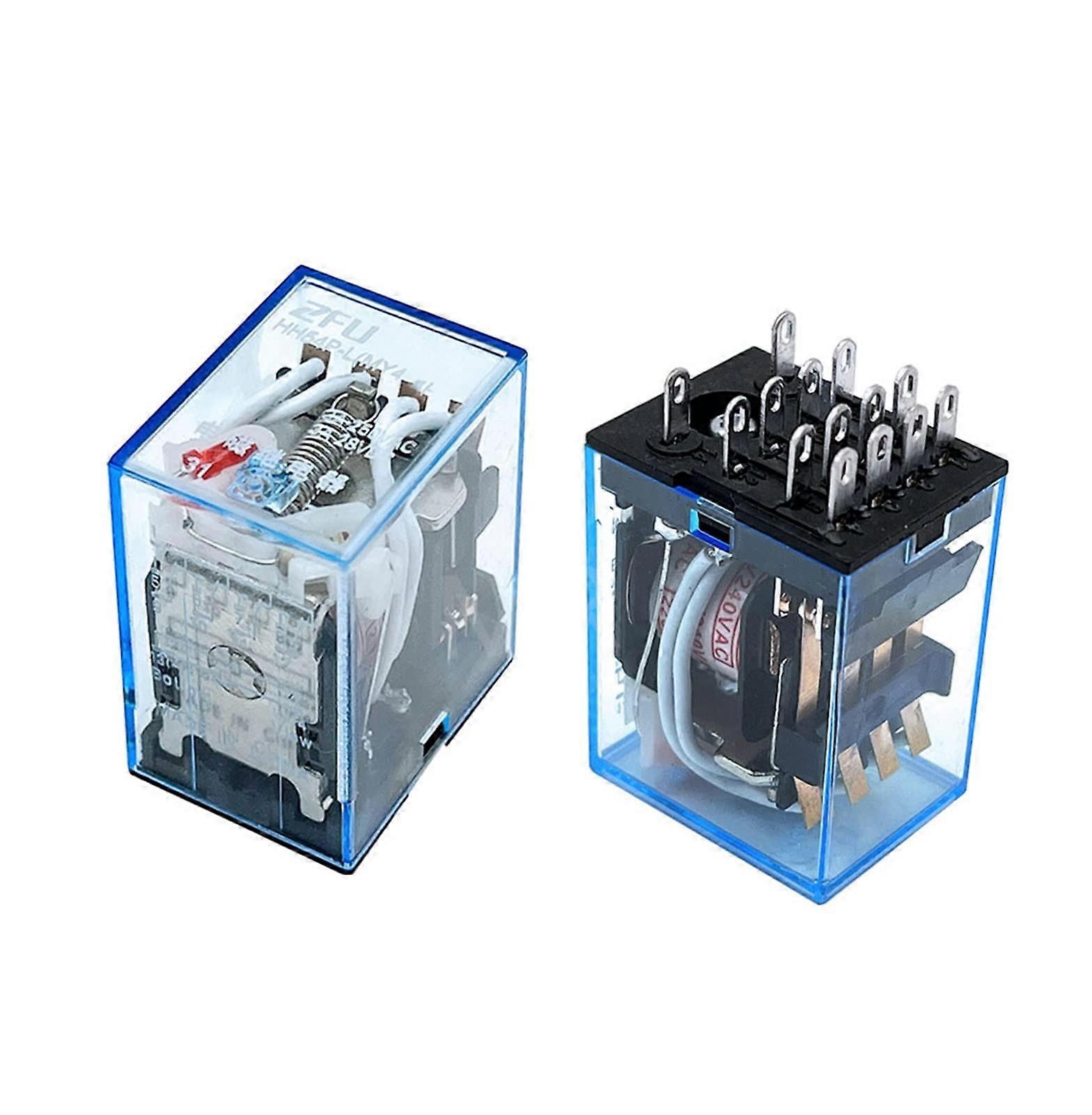 Relay 1PCS MY4 General Small Electromagnetic Relay Power Relay AC12V/ 24V /110V 220V Relay MY4NJ Coil 4NO 4NC Relay(Dc,220V)