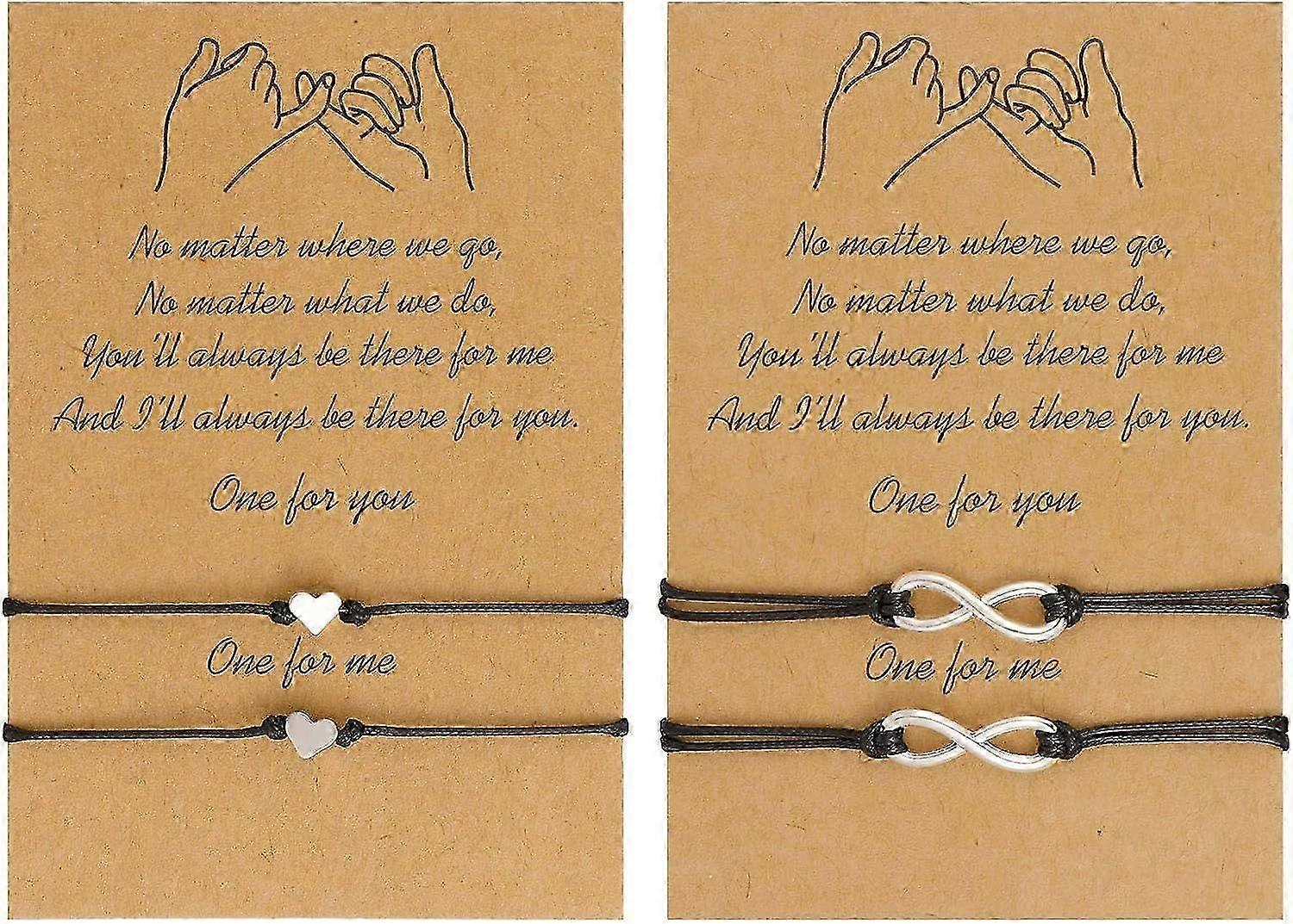 Handmade Promise Distance Bracelets for Loved Ones