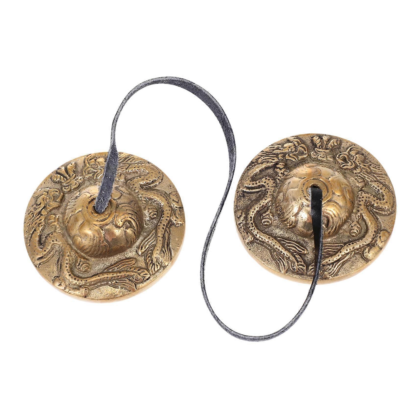 Brass Meditation Bell Cymbal Bell for Yoga Sessions Buddhism Ceremonies