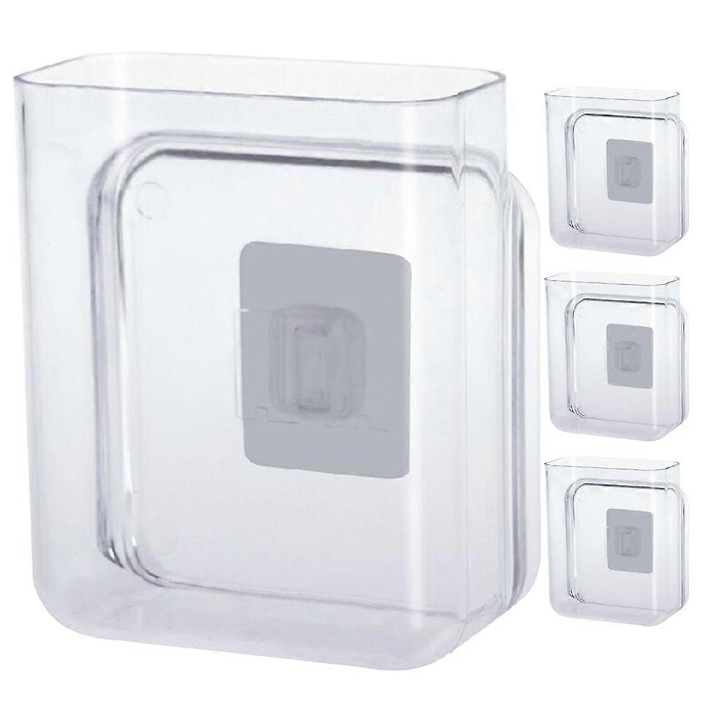 4pcs Wall Mounted Storage Boxes Storage Organizer Bins Wall Mounted Storage Case