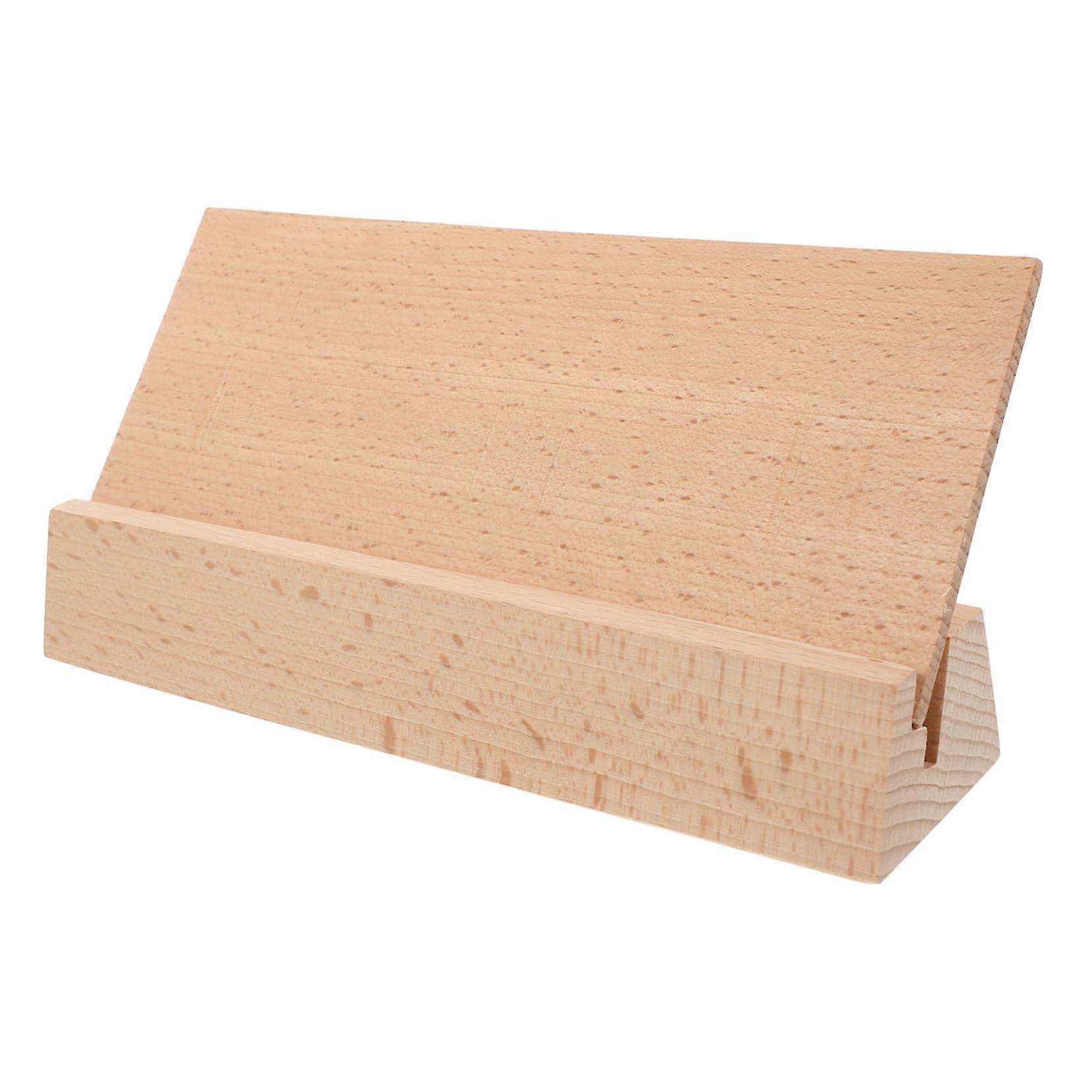 Wooden Desk Calendar Stand Card Holder Memo Paper Holder Postcard Base For Organized Workspace