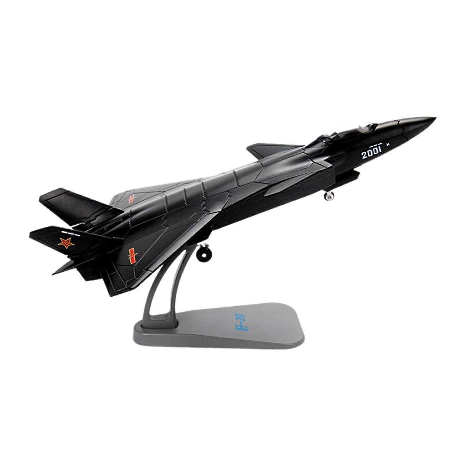 1/100 Scale J20 Fighter Aircraft Souvenir Simulation Diecast Model Airplane with