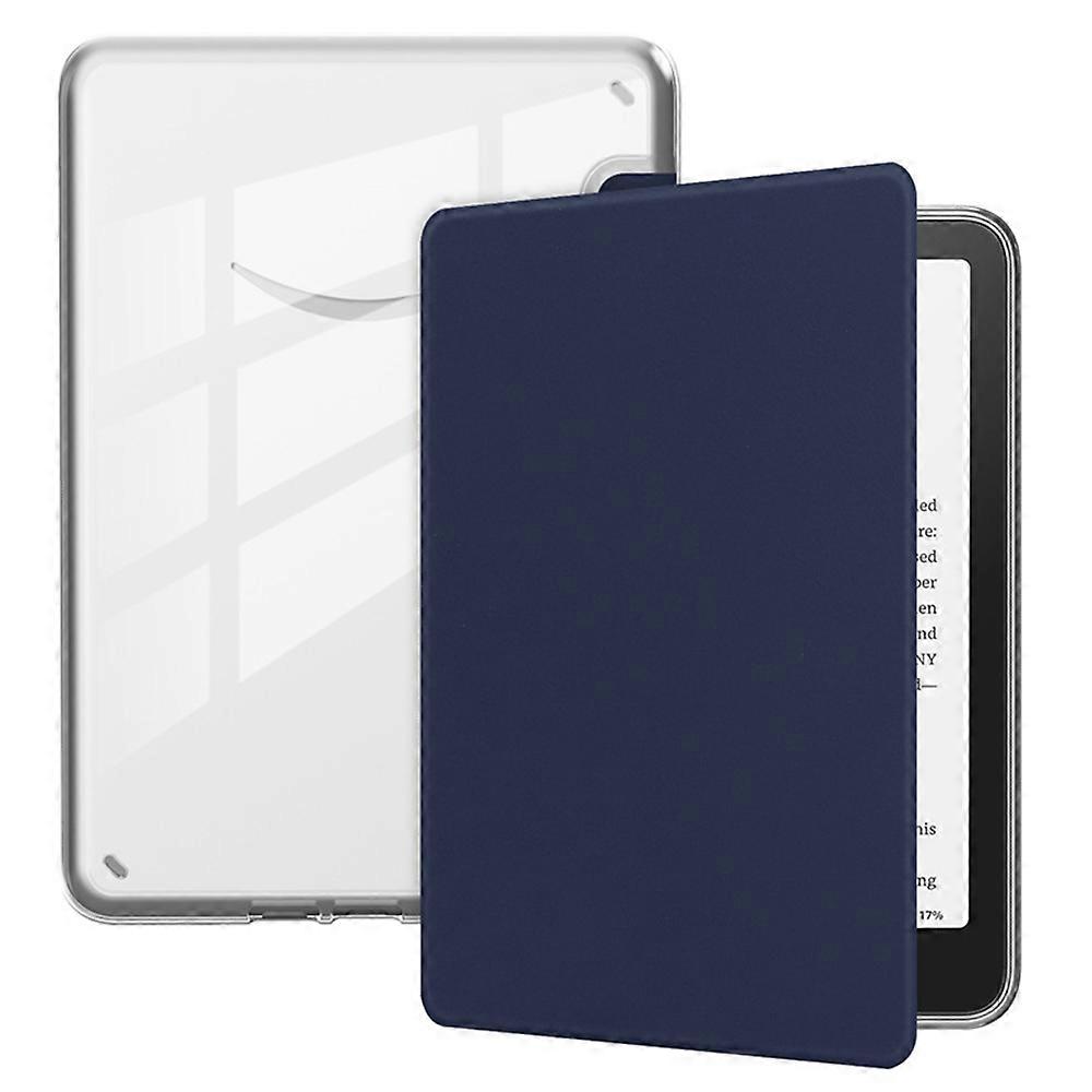 لحالة Amazon Kindle Paperwhite (2024) المضادة للسقوط من جلد البولي يوريثان + TPU + غطاء واقي شفاف من الأكريليك