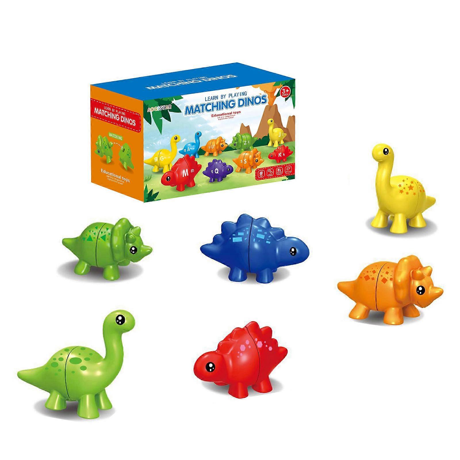Kids Dinosaur Matching Toy Educational Number Learning Toy Color Cognition Toy Hand-Eye Coordination Toy for Kids