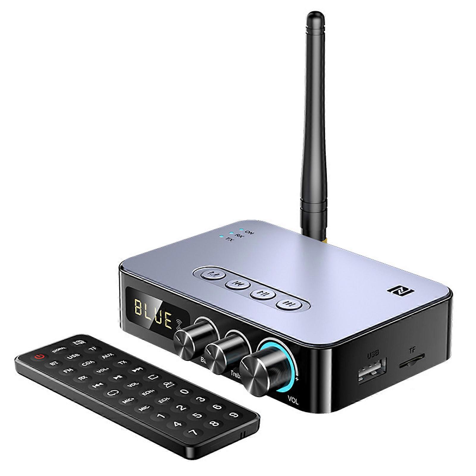 Wireless Audio Receiver Transmitter 5.1 Bluetooth-compatible FM Radio Singing Adapter 4 In 1 Support NFC FM USB TF Card