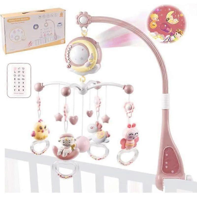 Baby Mobile for Crib Musical Mobile for Crib Rotating 360with lights rotating rattles hanging box