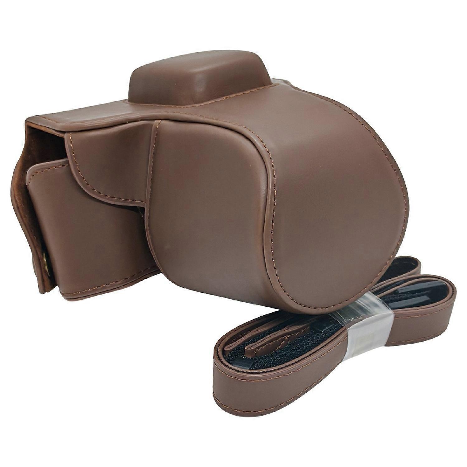 For Olympus PEN E-PL5/E-PL6/E-PM2 Camera Case Portable PU Protective Cover with Shoulder Strap