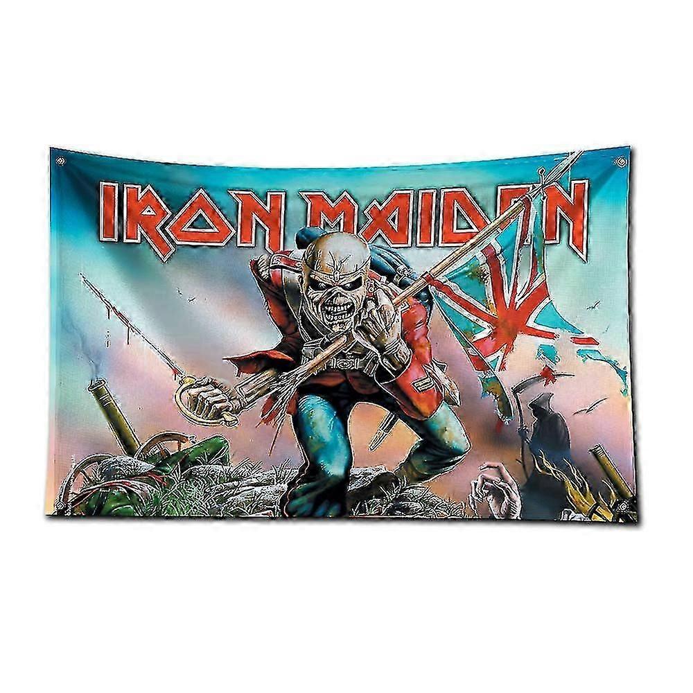 3x5 רגל מתכות להקות I-Irons דגל פוליאסטר הדפסת באנר עבור מוסך קיר אמנות מחוץ לדלת קישוט עם לולאות פליז M-maidens