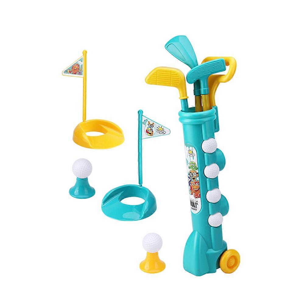 1 Set of 12pcs Kids Practice Set Parent-child Toys Early Educational Outdoors Exercise Toy for Kid (Assorted Color,1pc Bucket+3pcs Clubs+4pcs
