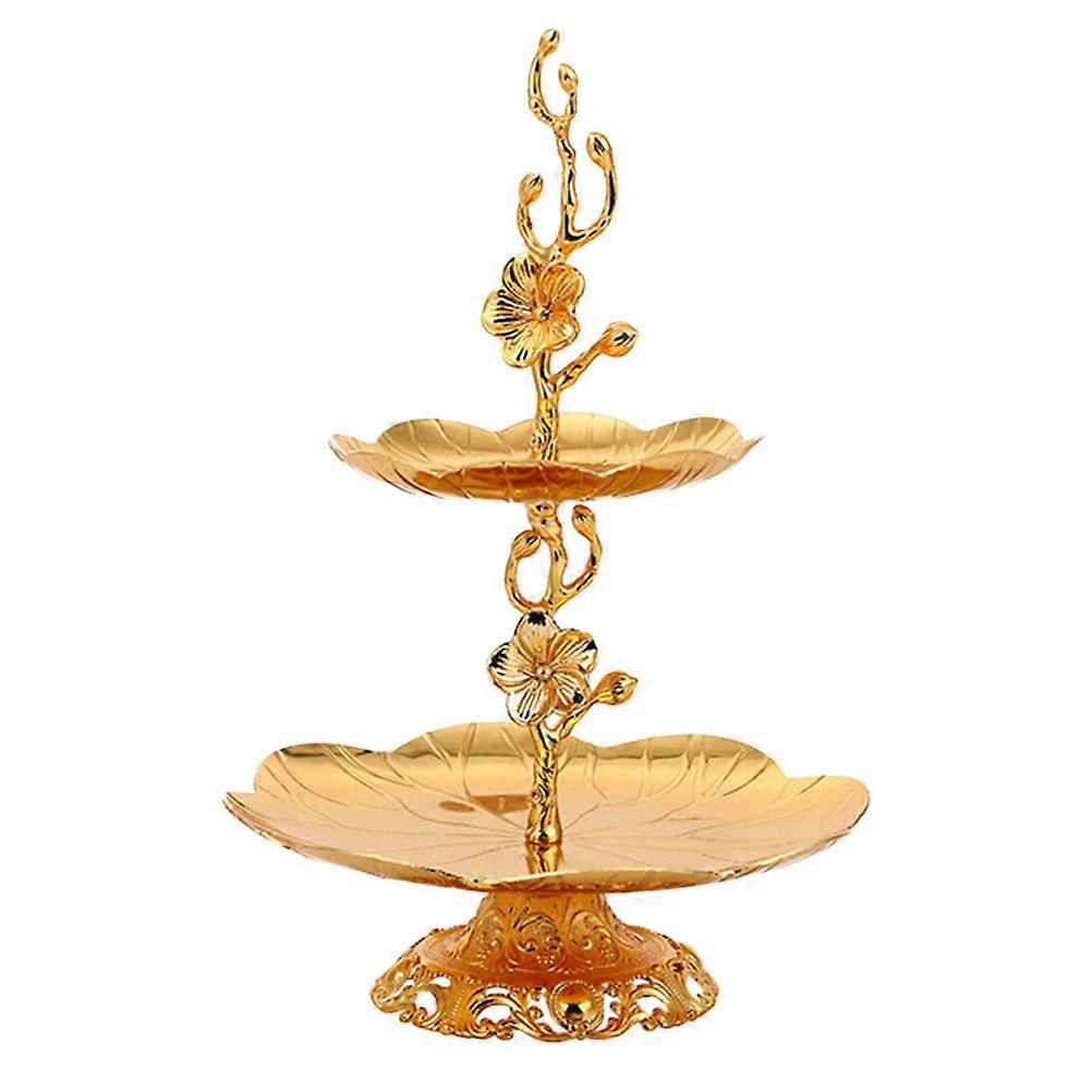 Dual-layer Fruit Tray Dessert Serving Stand Tiered Snack Stand Desert Table Display Set