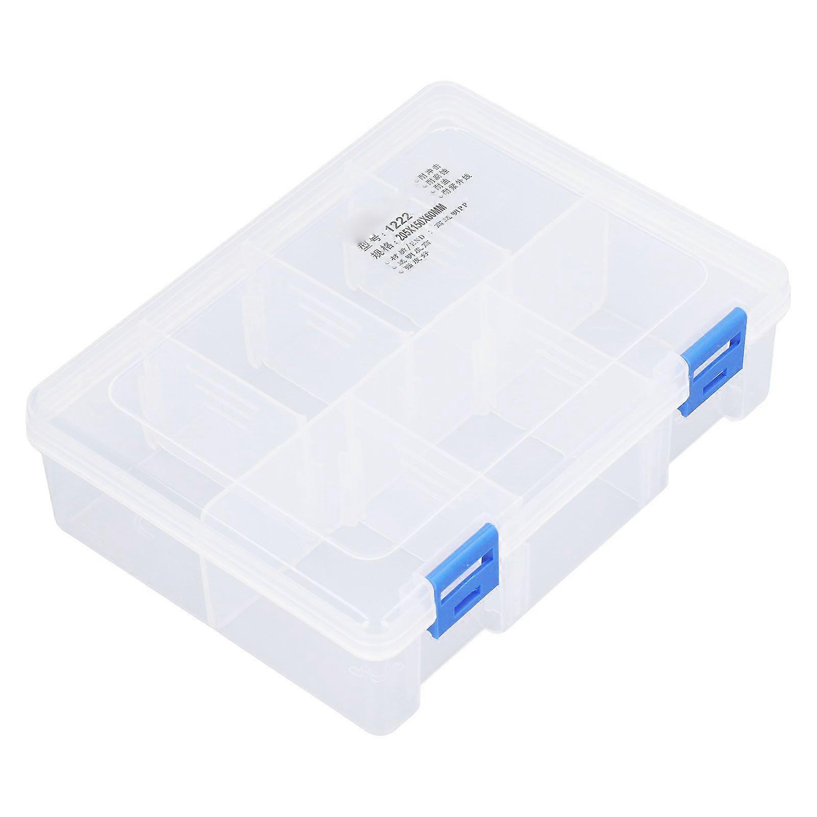 High quality  1222 7-grid storage box PP transparent plastic electronic