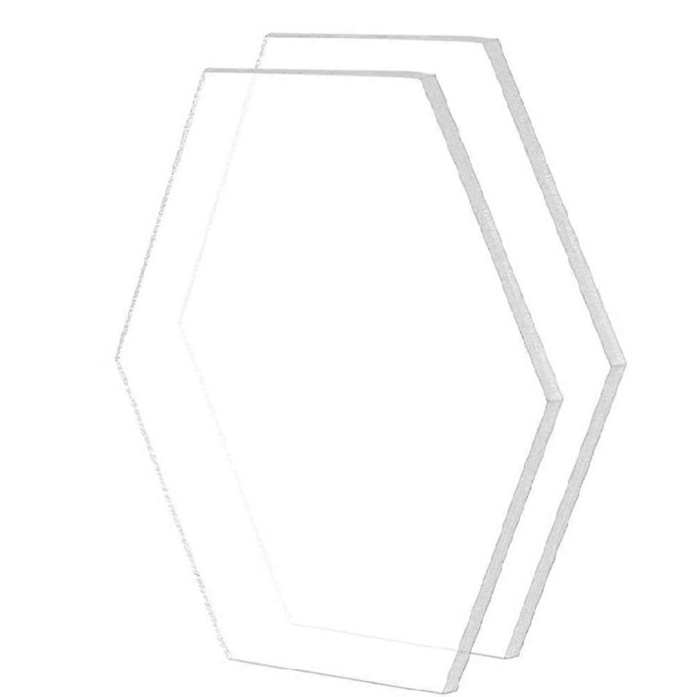 40Pcs Clear Acrylic Hexagon Blank Place Cards for Table Number Name