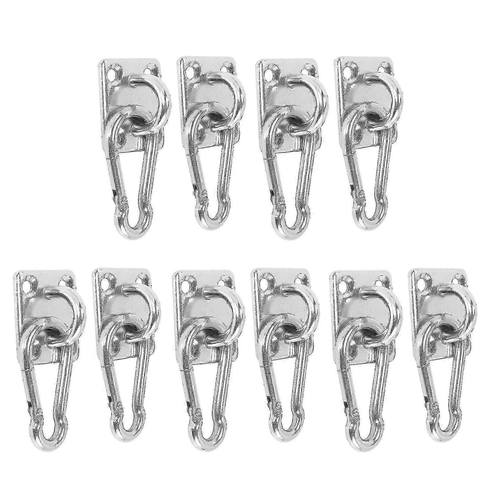 10 Sets Stainless Steel U-Shaped Hooks for Ceiling & Wall Mount Heavy Duty Multi-Function