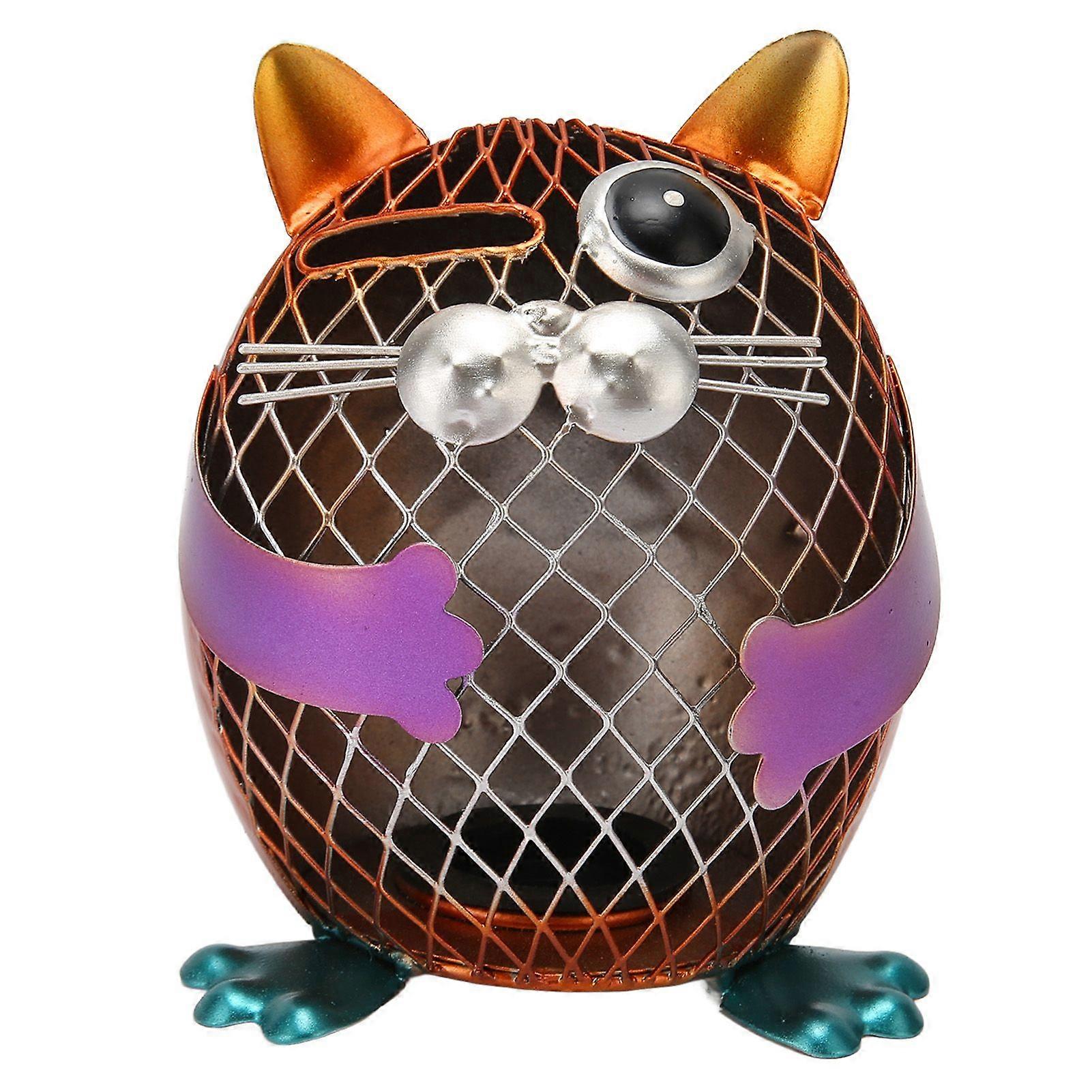 2025 أحدث طراز معدني للقط عملة أصبع بنك للبالغين باليد ملونة