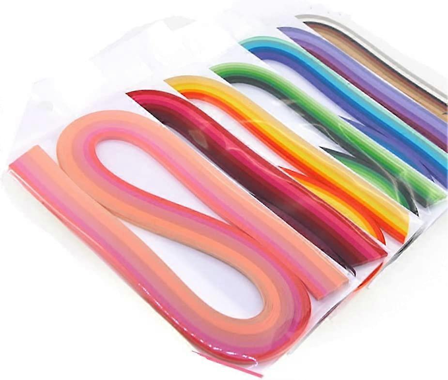 MultiColor Paper Quilling Strips Set for Beginner 42 Colors 7 Packs 54cm Length Gradient Rainbow Filigree Quilling Paper (Width 3mm0.12inch) Ref: 5451