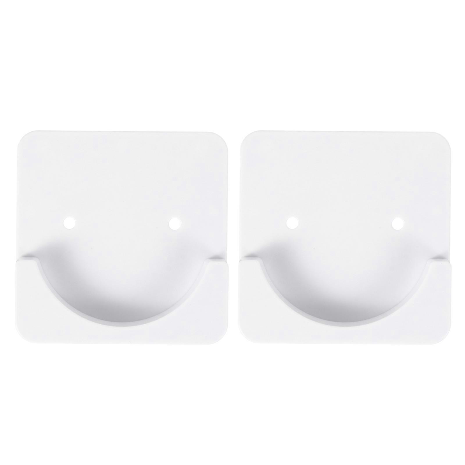 Adhesive Curtain Rod Holders 2pcs Shower Rod Sockets for Easy Installation on Tiles and Flat Surfaces, No Tools Required
