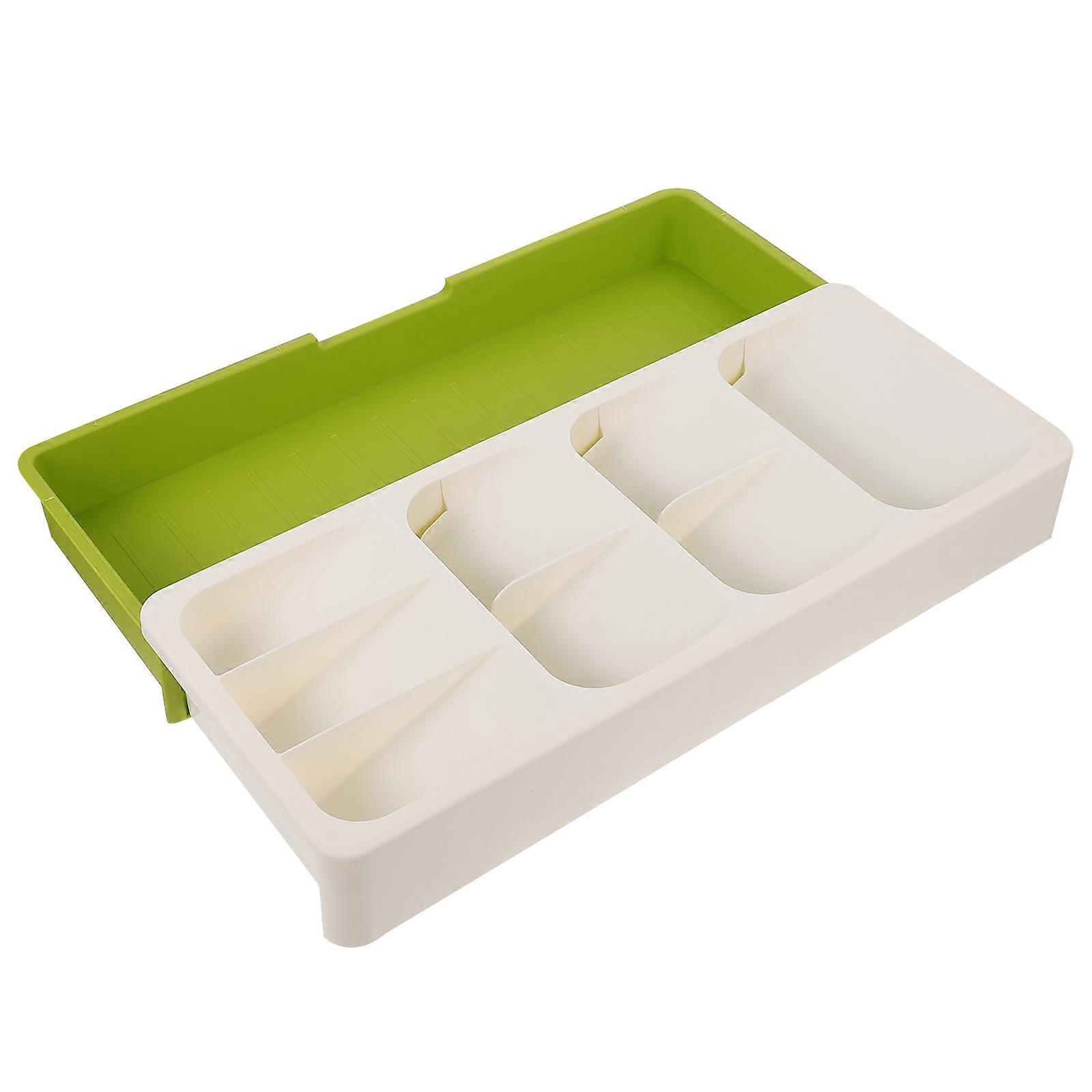 Drawer Storage Box Rectangular Simple Style Tableware Organization For Kitchen Drawer And Bathroom 41x16.5x5.5cm 1Pcs