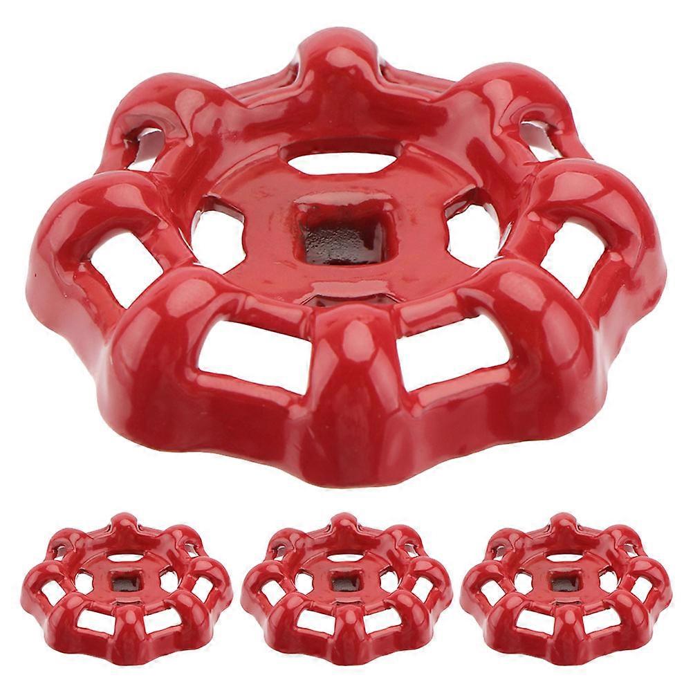 Hand Lever Valve Hose Wheel Handle For Homeowners 6x6mm Center Hole 4Pcs