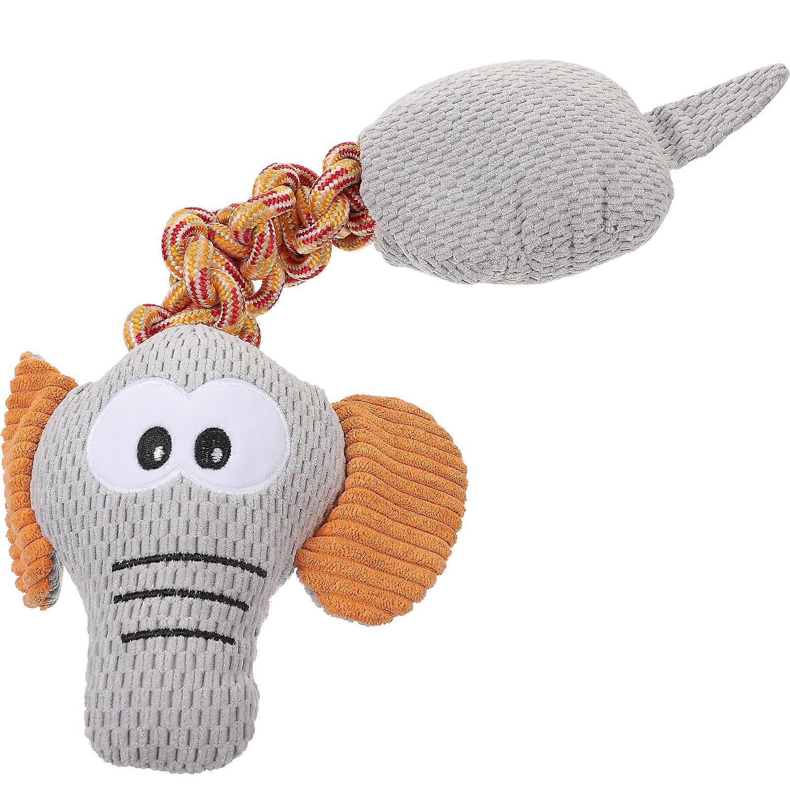 Squeaky Dog Chew Toy Pet Supplies Elephant Shape Durable Biting Assorted Color 45x20cm 1Pack