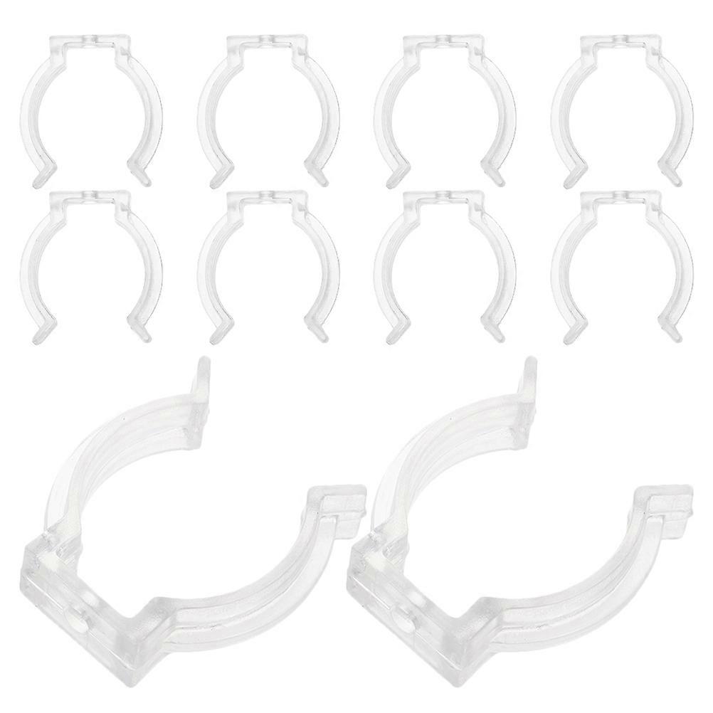 Transparent Plastic LED Light Tube Clips – Round Holder Fixing Clips for Secure Installation in Homes, Offices & Commercial Spaces