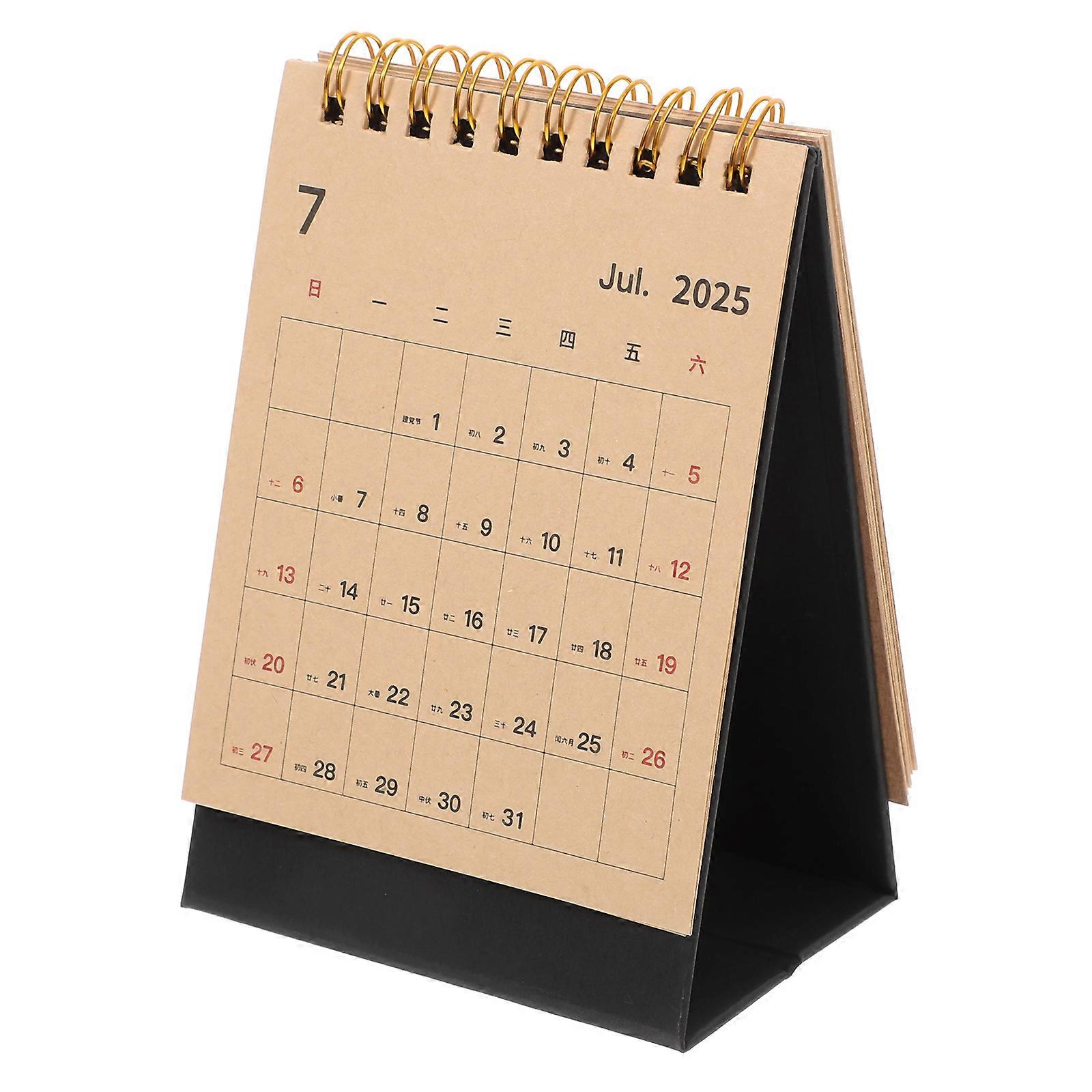 Daily Flip Calendar Desk Standing Calendar For School Use 5.50X3.93X2.75In Sturdy Paper Track Important Dates 1Pack