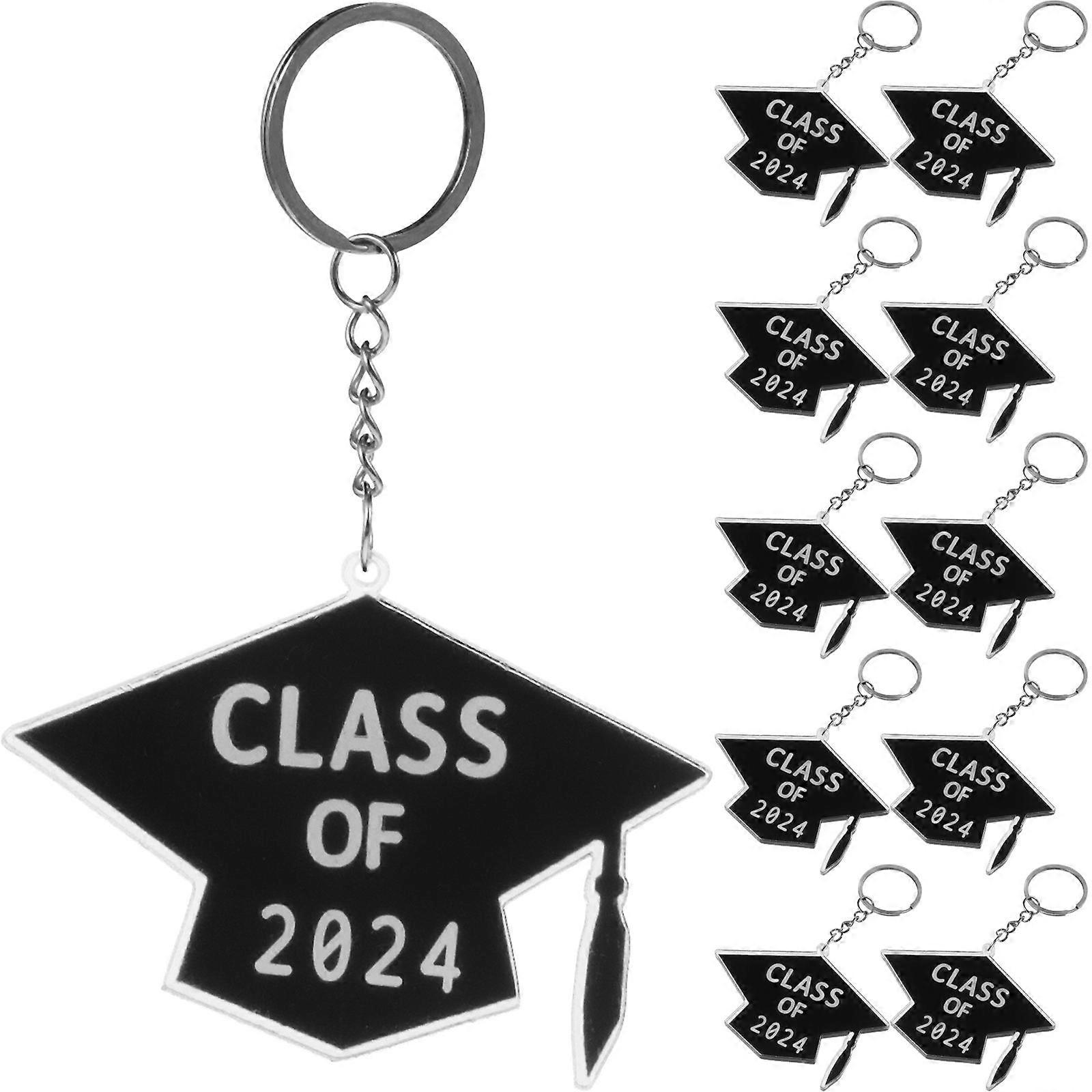11pcs Graduation Keychains with Meaningful Elements, Durable Design for Organizing Keys