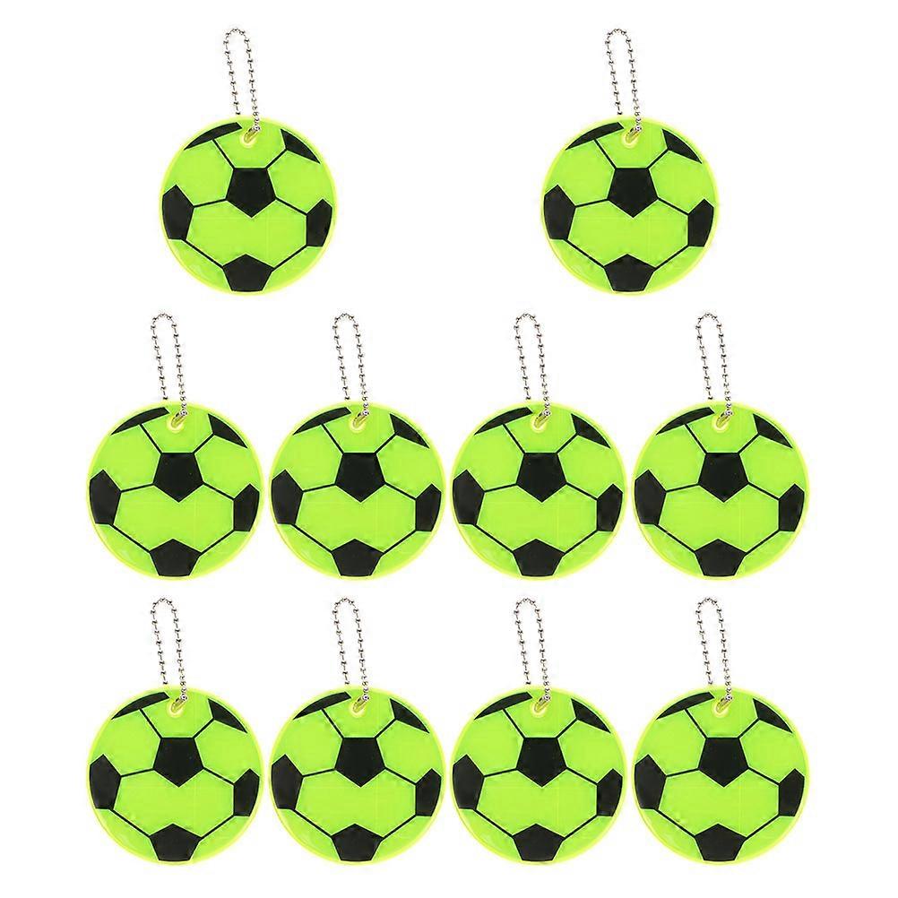 Reflection Soccer Ornament Backpack Accessory for Decoration 20Pcs PVC Mini Pendants