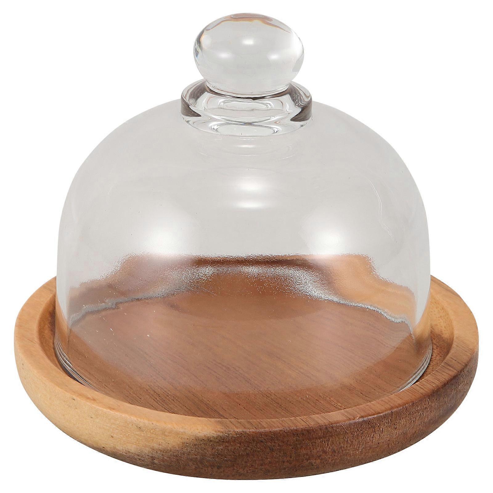 طبق كيك صغير مع غطاء صينية صغيرة مع غطاء للحلوى كب كيك ميني كيك صينية تقديم المنزل الحفلة 1 حزمة