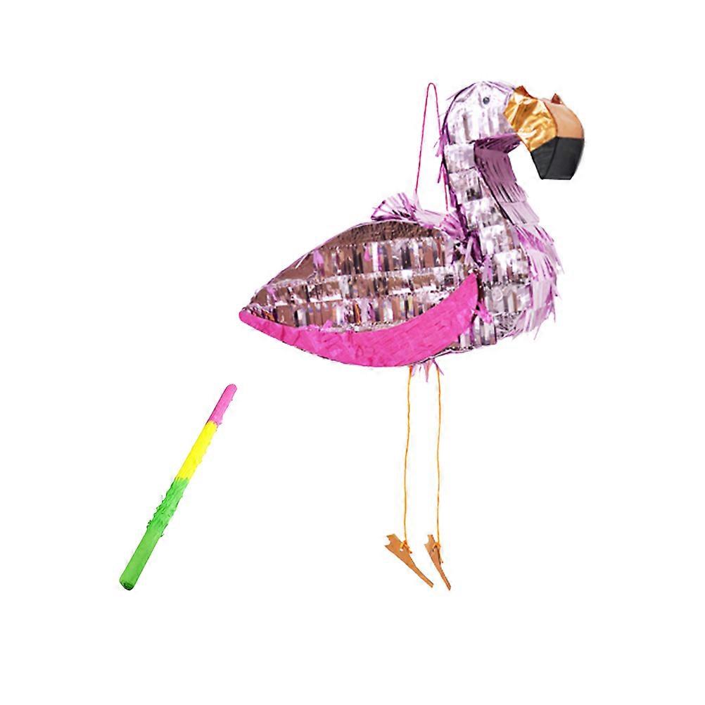 Flamingo Party Supplies Pinata Accessory Multicolored For Theme Party 50X29X8cm Candy Container 2Pcs